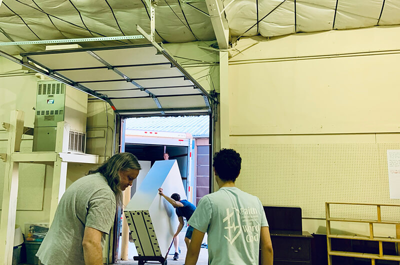 Living Faith Church moving furniture